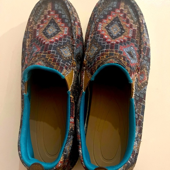 Twisted X Shoes - Twisted X Women's Zero-X Slip-On Shoes - Moc Toe Tan 10 Medium Blue Tan Comfort